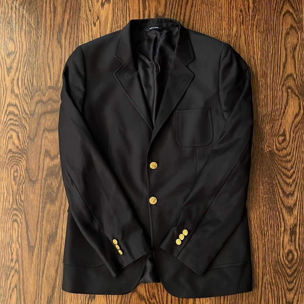 Brooks Brothers Loro Piana Navy Blazer with Brass buttons
